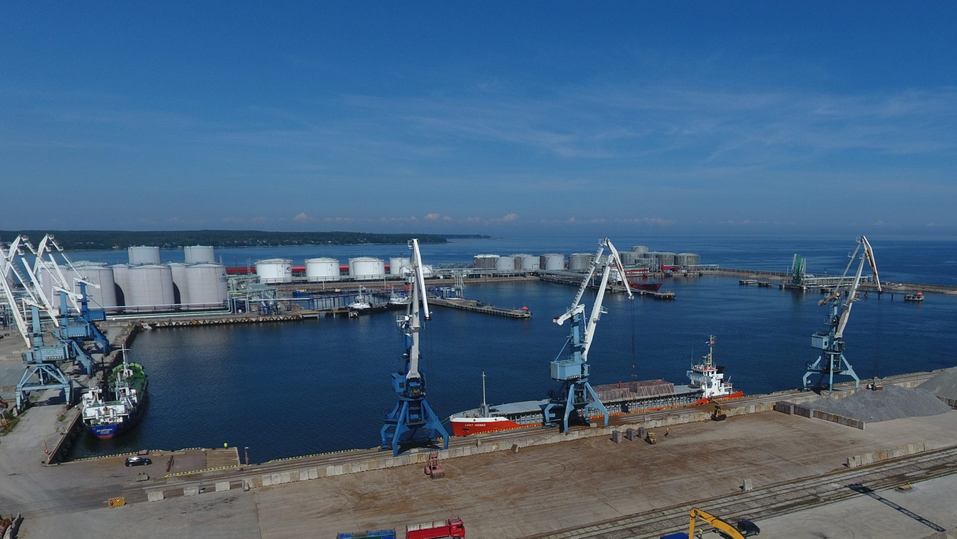 Piers 3-5 of port Muuga, Estonia