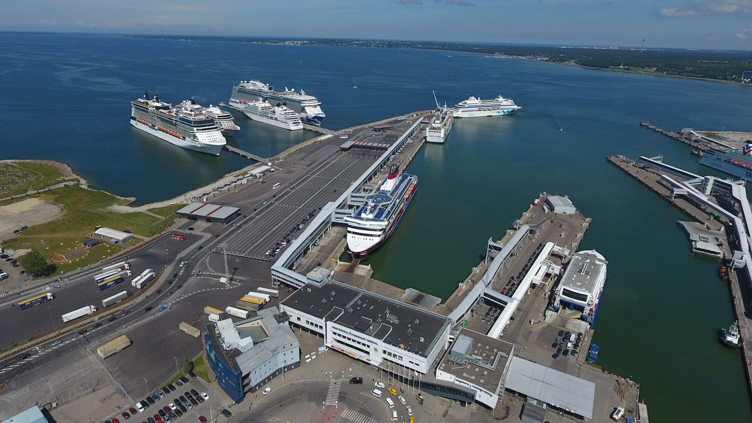 Piers 12-13 of Vanasadam port, Estonia
