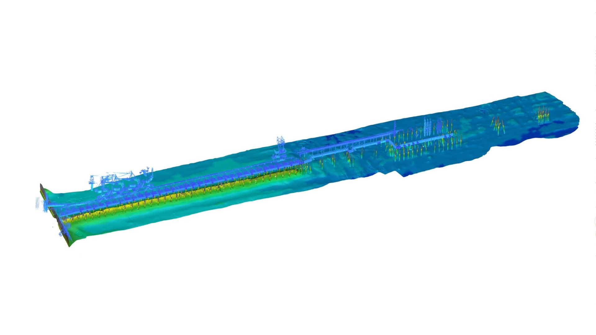 Combined MBES and LIDAR scan of piers 9,9A,10,10A of port Muuga