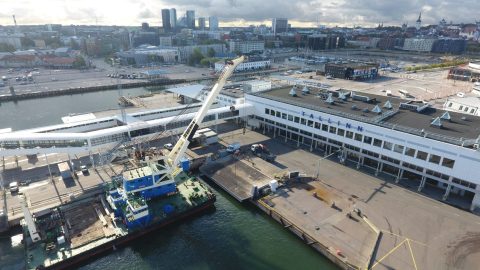 Replacement of ramp bridge at Pier 12 of Vanasadam port, Tallinn, Estonia.